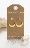 Amano Studio Starlight Crescent Moon Earrings gold