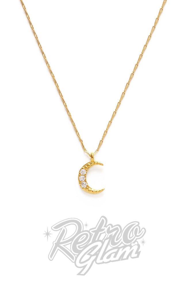 Amano Studio Crecent Moon Crystal Charm Neckace