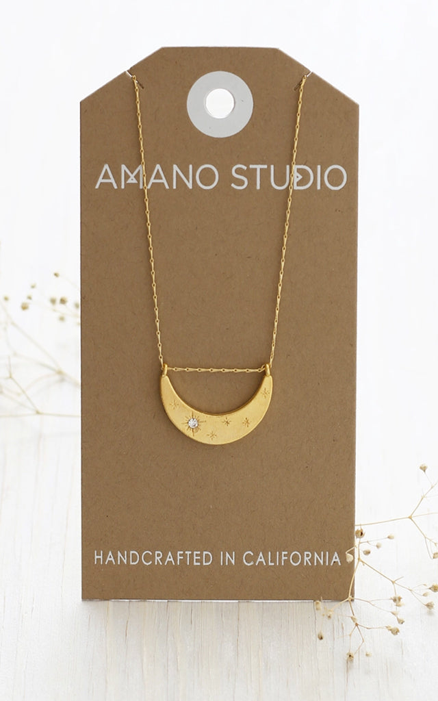 Amano Studio Starlight Crescent Necklace