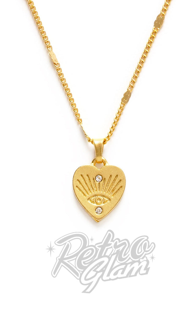 Amano Studio Heart With Eye Necklace