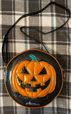 Astro Bettie Meet Jack! Handbag in Midnight Glitter pumpkin