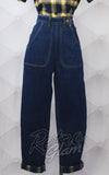 Astro Bettie 1040's Reproduction Jeans with Yellow Flannel Lining rockabilly