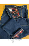 Astro Bettie 1040's Reproduction Jeans with Red plaid Flannel Lining
