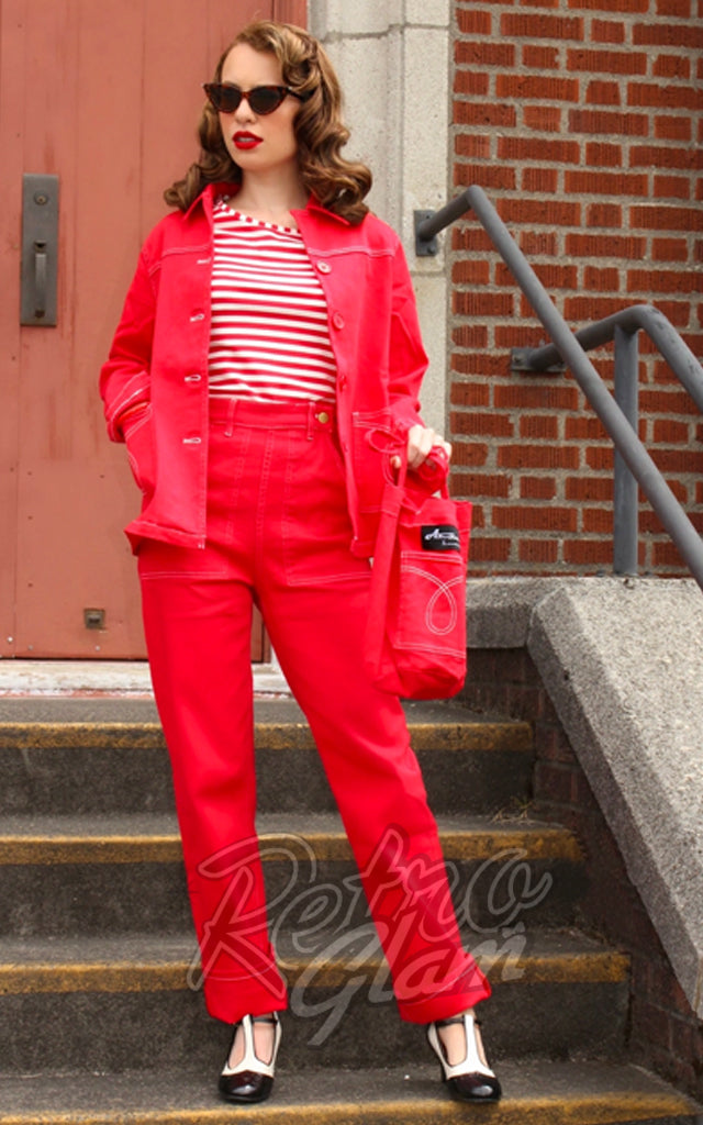 Astro Bettie Midge Classic Reproduction Jeans in Red
