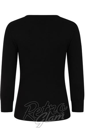 Banned Alina Black Spiderweb Jumper back