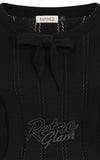 Banned Angel Pointelle Jumper in Black gothic