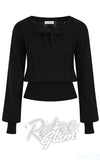Banned Angel Pointelle Jumper in Black
