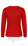 Banned Bella Bow Jumper in Red back