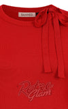 Banned Bella Bow Jumper in Red christmas
