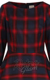 Banned Barbara Christmas Checks Swing Dress bodice