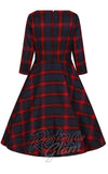 Banned Barbara Christmas Checks Swing Dress back