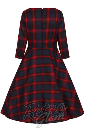 Banned Barbara Christmas Checks Swing Dress back