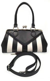 Banned Beautiful Blues Striped Handbag gothic