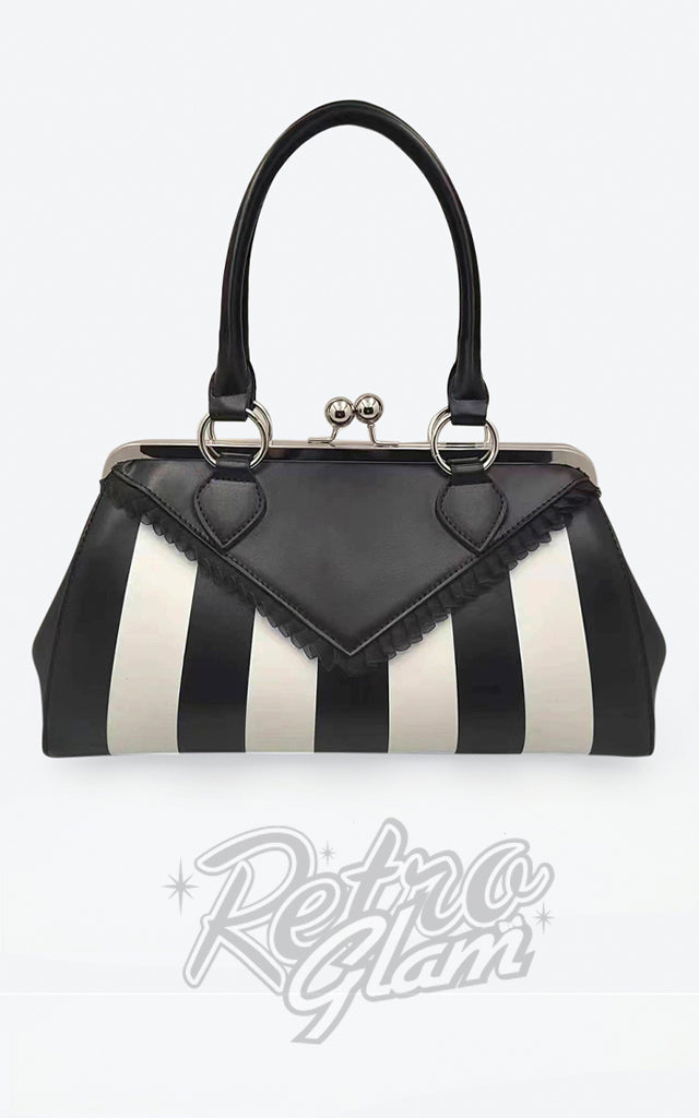 Banned Beautiful Blues Striped Handbag