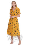 Banned Call Me Dress in Mustard pinup