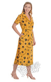 Banned Call Me Dress in Mustard 50s