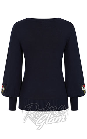 Banned Carla Floral Jumper in Navy back