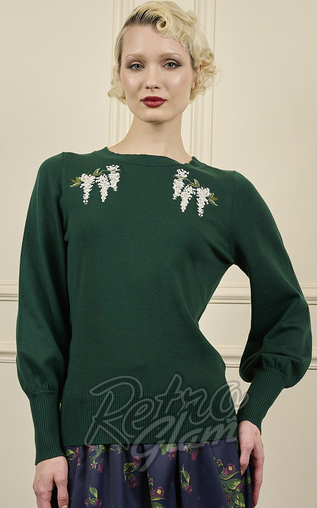 Banned Carla Jumper in Green Wisteria