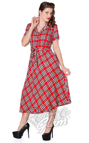 Banned Dorothy Dress in Red Plaid