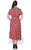 Banned Dorothy Dress in Red Plaid back