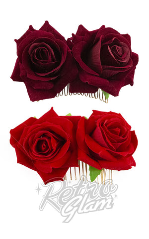 Banned Double Rose Hair Comb