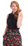 Banned Hey Jude Top in Black pinup
