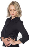 Banned Janine Blouse in Black pinup