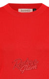Banned Jones Jumper in Red collar