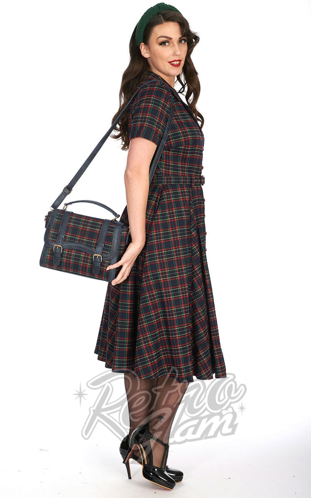 Banned Joy To The World Tartan Messenger Bag