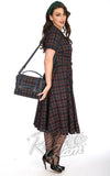 Banned Joy To The World Tartan Messenger Bag