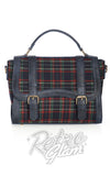Banned Joy To The World Tartan Messenger Bag 50s
