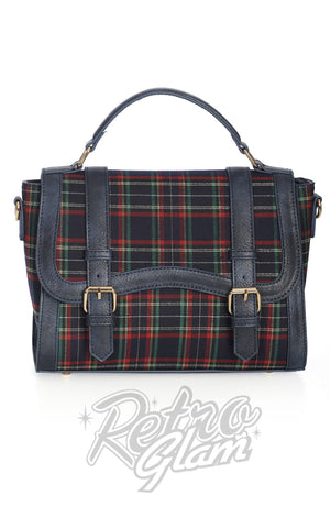 Banned Joy To The World Tartan Messenger Bag 50s