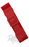 Banned Ladies Day Out Square Buckle red Stretch Belt
