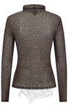 Banned Animal Appeal Top in Brown Leopard back