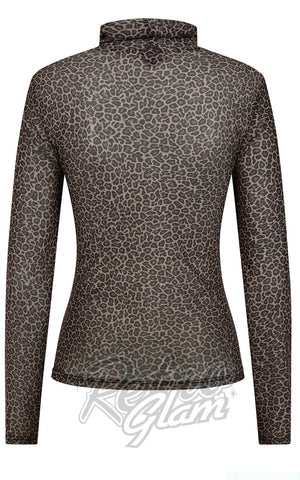 Banned Animal Appeal Top in Brown Leopard back