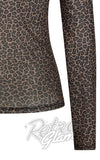 Banned Animal Appeal Top in Brown Leopard mesh
