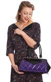 Banned Lilymae Handbag in Black and Purple model