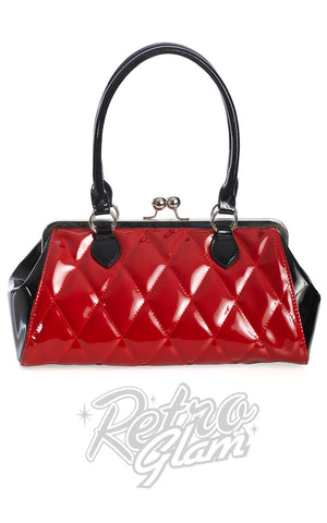 Banned Lilymae Handbag in Black and Red back