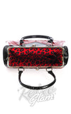 Banned Lilymae Handbag in Black and Red interior leopard