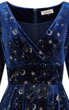 Banned Luna Celestial Swing Dress in Blue detail