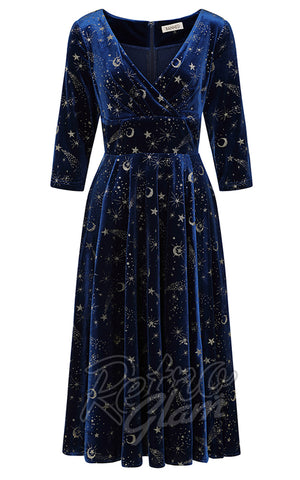 Banned Luna Celestial Swing Dress in Blue