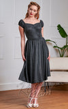 Banned Marilyn Dress in Black Sparkle