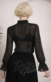 Banned Moonlit Romance Sheer Black Blouse back