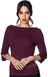 Banned Oonagh Top in Burgundy