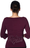 Banned Oonagh Top in Burgundy back
