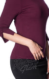 Banned Oonagh Top in Burgundy side