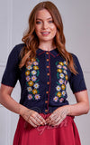 Banned Penny Floral Cardigan in Blue