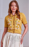 Banned Penny Floral Cardigan in Yellow