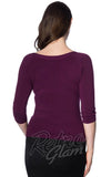 Banned Pretty Illusion Top in Aubergine back