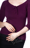 Banned Pretty Illusion Top in Aubergine detail